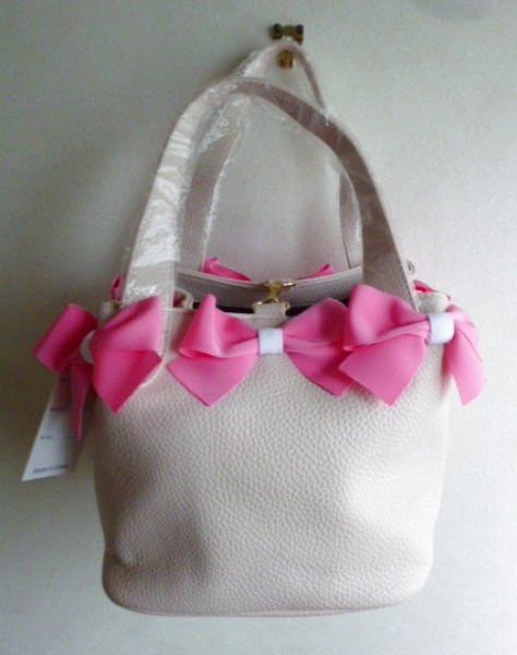 画像3: 送料無料　リボントート【ベビーピンク】ピンクリボン (3)