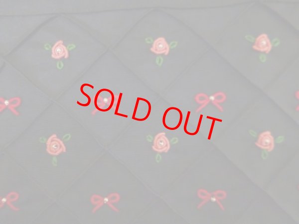 画像2: リュック　Ｓ　【紺】ピンクバラ＆リボン (2)