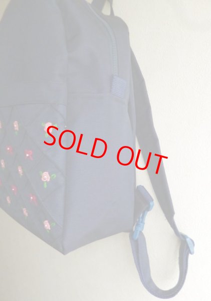 画像3: リュック　Ｓ　【紺】ピンクバラ＆リボン (3)