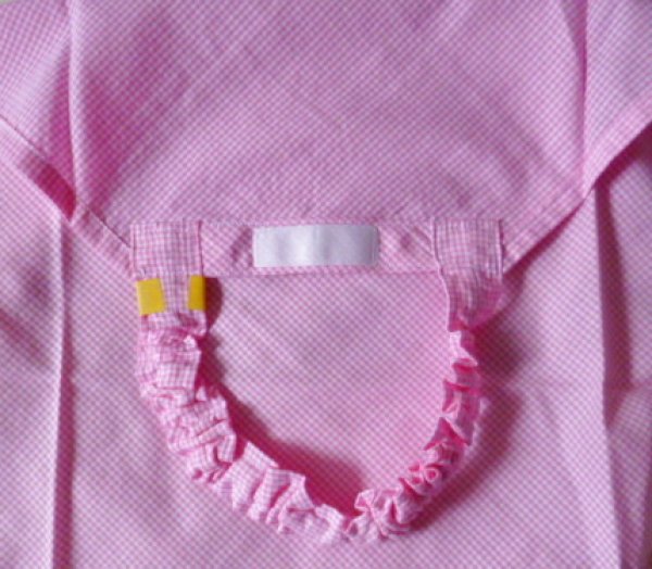 画像3: お弁当エプロン【ピンクチェック】４６cm (3)