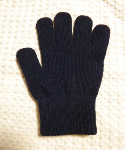 画像2: のびのびキッズ手袋【紺】 (2)