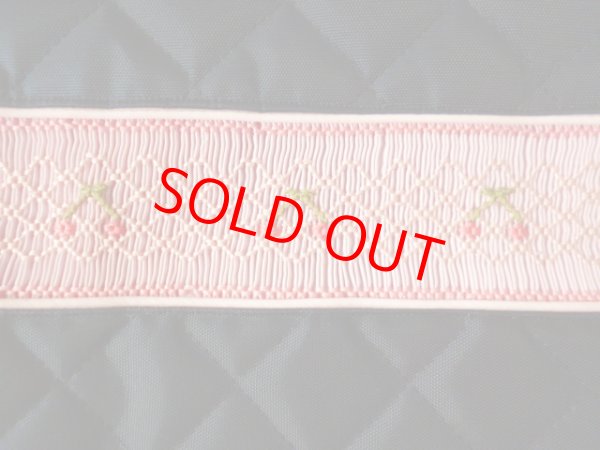 画像2: ポシェット 【25×25×3.5】スモッキングさくらんぼ (2)