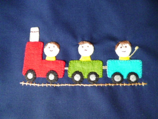 画像2: SALE　レッスンバック【３５×２６】汽車 (2)