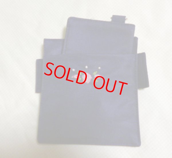 画像4: 定期ポケット【紺グログラン】お花 (4)