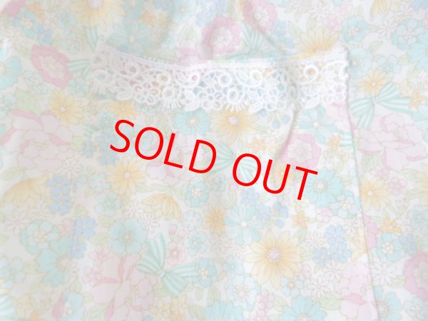 画像3: 前掛けエプロン【４０ｃｍ】花とリボン (3)