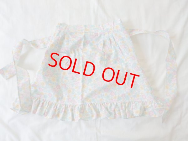 画像5: 前掛けエプロン【４０ｃｍ】花とリボン (5)