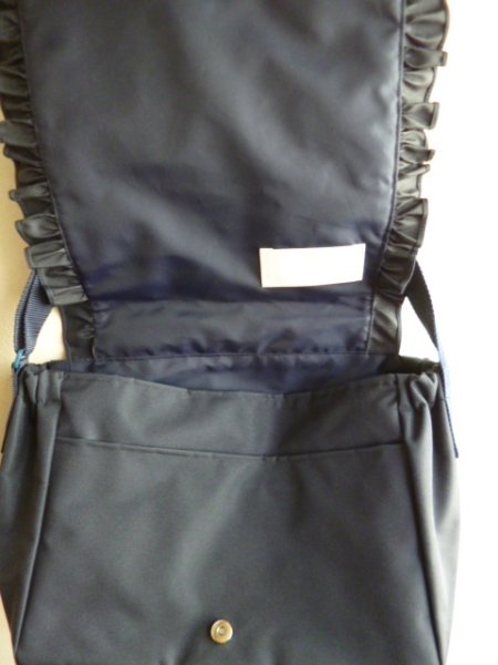 画像8: スクールショルダーM　【紺】パープルバラ＆リボン OPT付 (8)