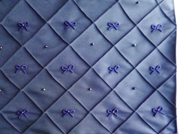 画像2: チャームママワイドL 【紺】紺リボン&パール (2)