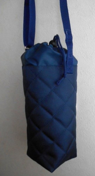 画像3: 水筒ケース【紺ナイロンキルティング】　Ｍ　サッカー (3)