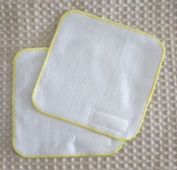 画像3: タオルハンカチ　２P　【ピンク　水色　黄色】ネーム付き (3)