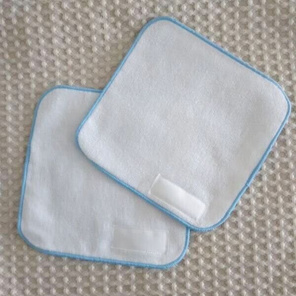 画像4: タオルハンカチ　２P　【ピンク　水色　黄色】ネーム付き (4)