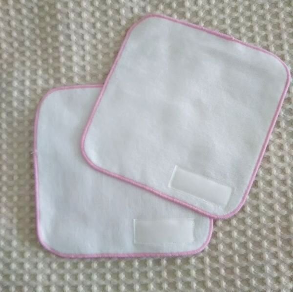 画像2: タオルハンカチ　２P　【ピンク　水色　黄色】ネーム付き (2)