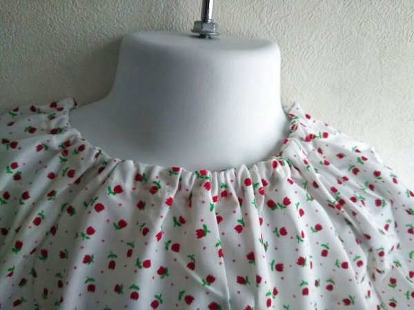 画像2: SALE スモック長袖 【100】お花 (2)