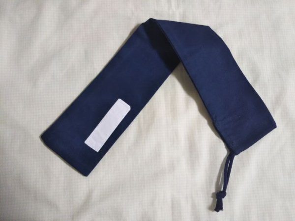 画像3: SALE　定規入れ【５．５×３５ｃｍ】紺　花 (3)