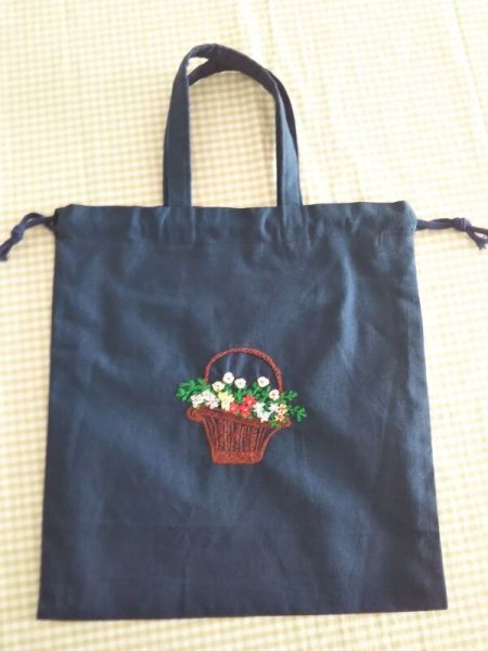 画像3: SALE♪　靴袋【３３×３１】刺繍　暁星幼稚園　 (3)