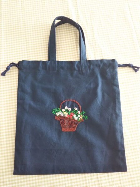 画像2: SALE♪　靴袋【３３×３１】刺繍　暁星幼稚園　 (2)