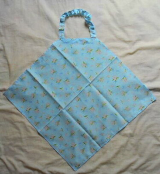 画像2: お弁当エプロン【水色すずらん】５０cm (2)