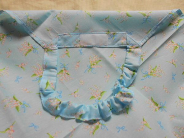 画像3: お弁当エプロン【水色すずらん】５０cm (3)