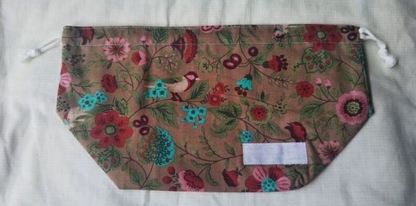 画像4: 巾着型　お弁当４点セット【小鳥】白百合 (4)