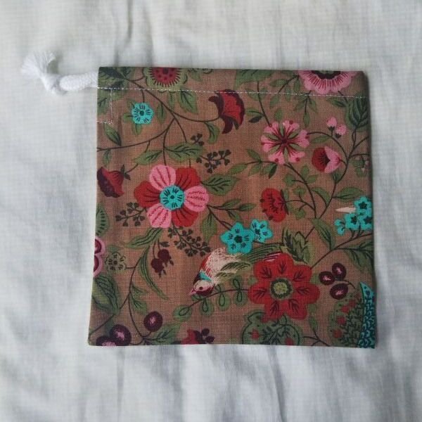 画像7: 巾着型　お弁当４点セット【小鳥】白百合 (7)