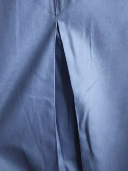 画像7: M【140】スモック ロング 紺 長袖 前開き (7)