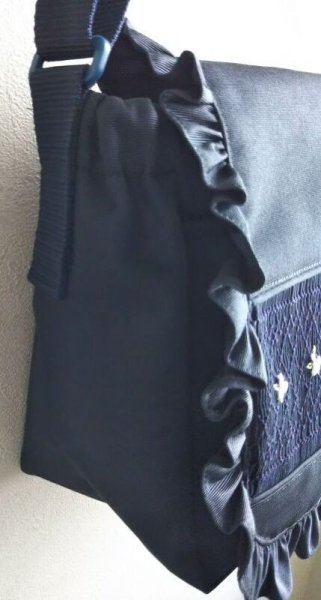 画像4: スクールショルダー【紺】スモッキング (4)