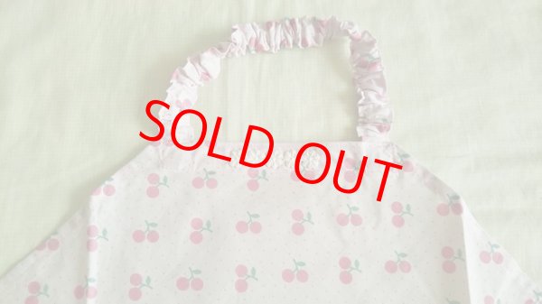 画像1: お弁当エプロン【さくらんぼ】５０cm (1)