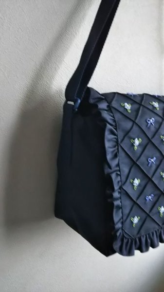 画像2: スクールショルダー【紺】ブルーバラ＆リボン (2)