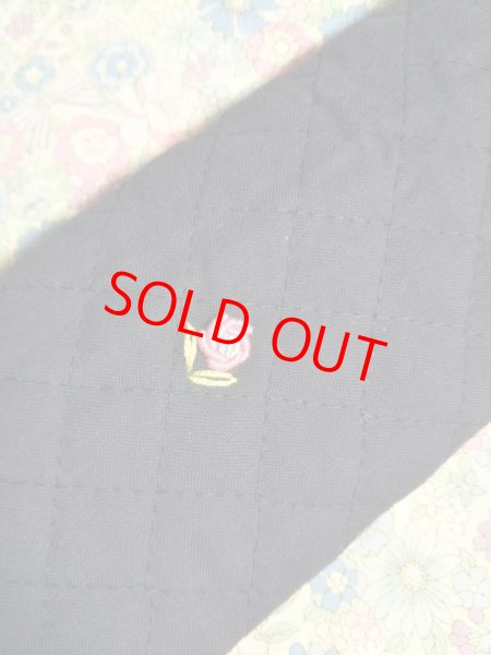 画像2: リコーダーケース【紺】お花 (2)