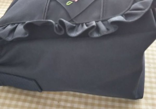 画像4: スクールショルダー【紺】一列ピンクバラ＆リボン (4)