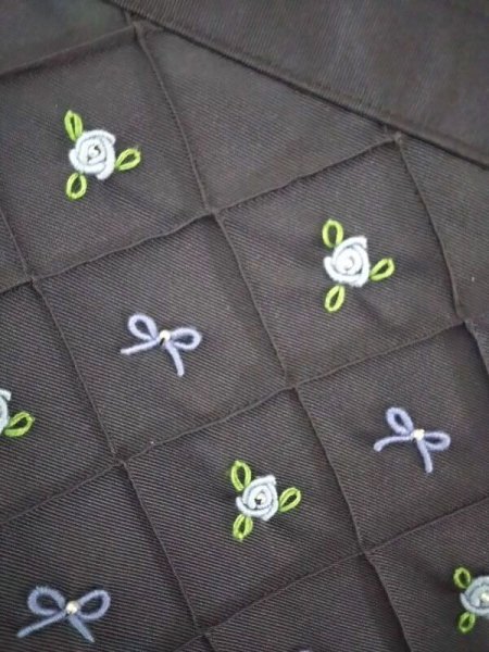 画像2: new♪リュック Ｌ 【紺】ブルーバラ＆リボン  (2)