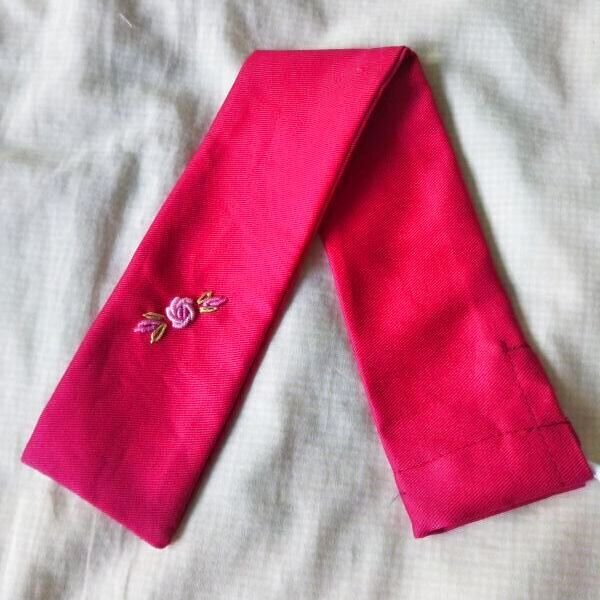 画像2: 定規入れ【５．５×３５ｃｍ】チェリーピンク　お花 (2)