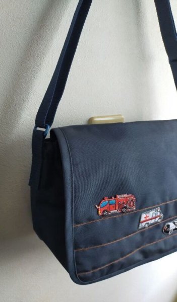 画像3: スクールショルダー【紺】働く車 (3)