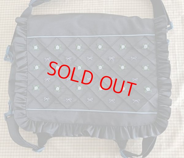 画像2: new♪3WAYショルダーバック【28×36×10】ブルーバラ&リボン (2)