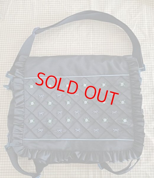 画像4: new♪3WAYショルダーバック【28×36×10】ブルーバラ&リボン (4)