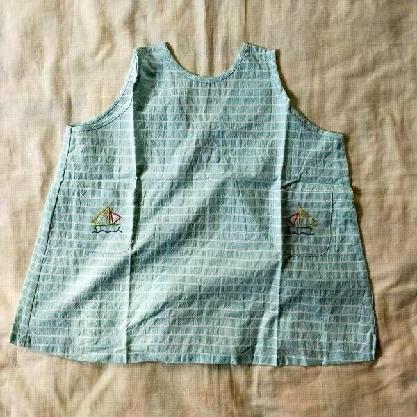 画像2: Sale♪　スモックエプロン3点セット 【110】ヨット (2)