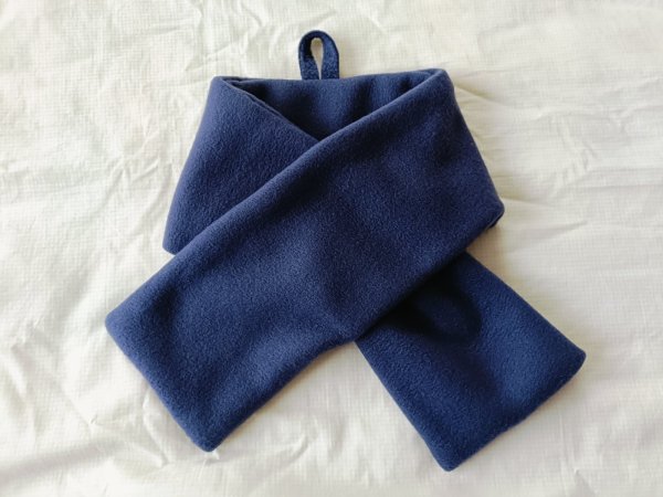 画像1: フリースマフラー【紺】無地 (1)