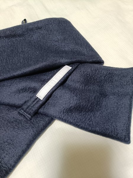 画像4: フリースマフラー【紺】刺繍 (4)