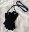 画像2: ※紐付き※キッズニット手袋【紺】L　ブルーリボン (2)