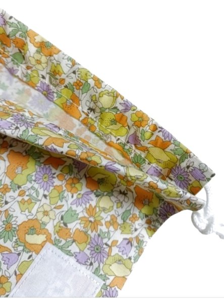 画像2: 巾着　コップ袋【お花】１５×１５ｃｍ (2)