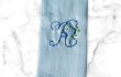 画像1: 定規入れ【５．５×３５ｃｍ】水色　イニシャルR (1)
