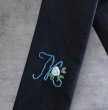 画像1: 定規入れ【５．５×３５ｃｍ】紺　イニシャルM (1)