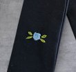 画像1: 定規入れ【５．５×３５ｃｍ】紺　お花 (1)
