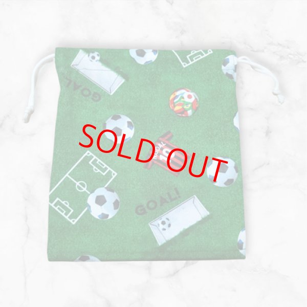 画像2: コップ袋　給食袋【１７×２０】サッカー (2)