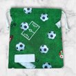 画像1: コップ袋　給食袋【１７×２０】サッカー (1)
