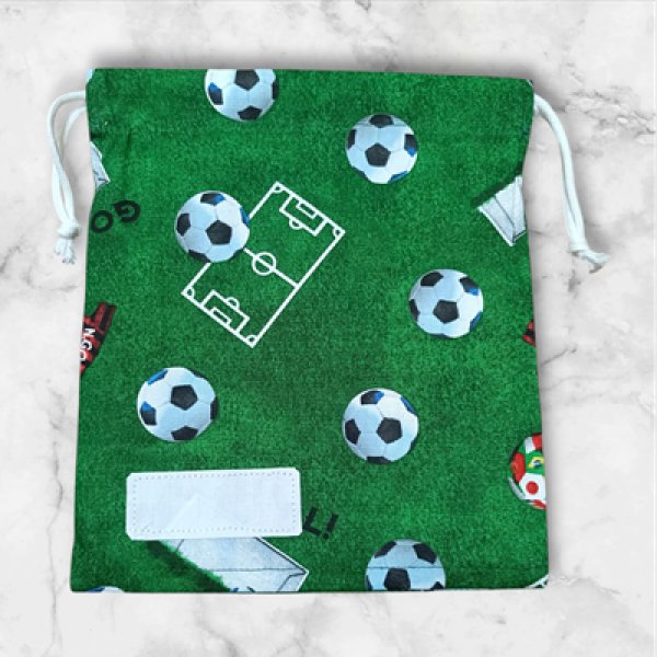 画像1: コップ袋　給食袋【１７×２０】サッカー (1)