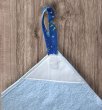 画像1: ループ　ネーム付き　抗菌防臭加工２５ｃｍ　タオルハンカチ　水色 (1)