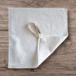 画像2: ループ　ネーム付き　抗菌防臭加工２５ｃｍ　タオルハンカチ　白 (2)