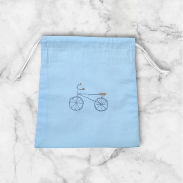画像1: sale♪　コップ袋　給食袋【17×20】暁星　自転車 (1)