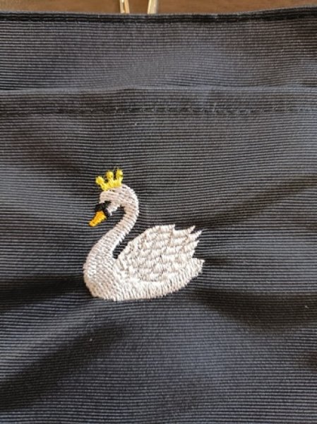 画像2: 定期ポケット【紺グログラン】スワン (2)